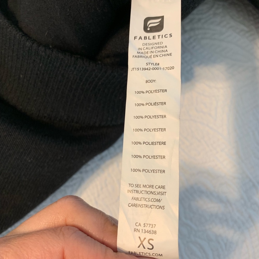 Fabletics Full Zip Black Jacket - image 6